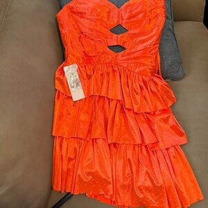 Orange juniors Dress